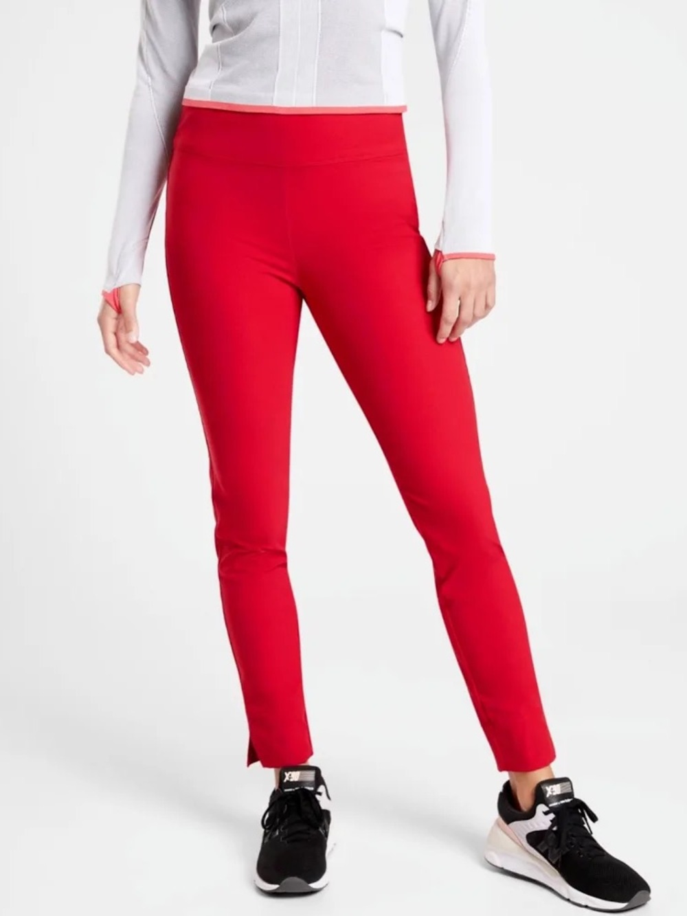 Athleta Wander Slim Ankle Pants Red